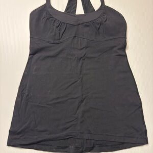 lululemon athletica Black Gathered Yoke Racerback Tank
